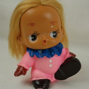 vintage Korea rubber vinyl doll blonde clown Hawaii Iwai Iwaisan Japan 60&#39;s