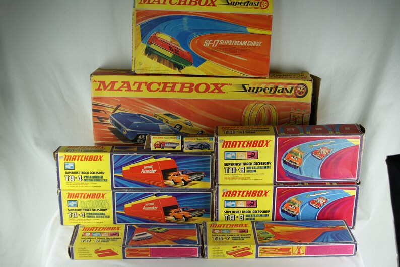 Matchbox SuperFast lot race track set sf-4 sf-17 Tta-4 ta-3 | Etsy