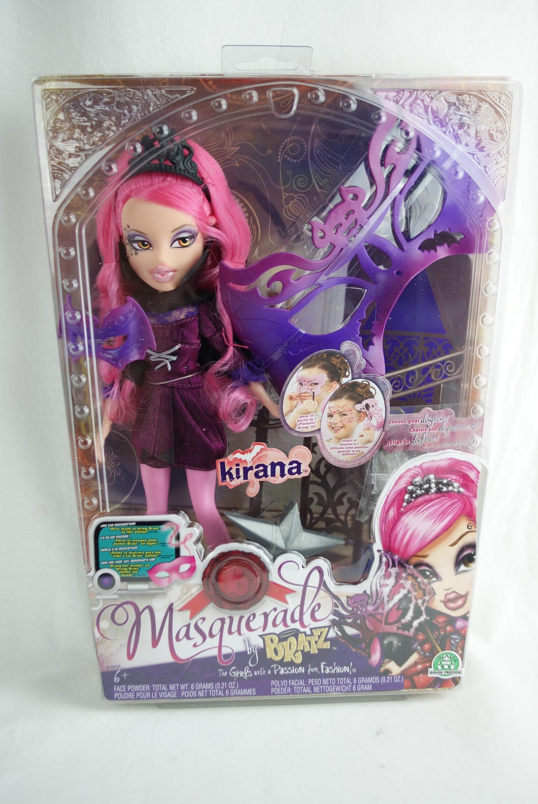 Muñeca Bratz Masquerade Kirana, cabello rosa vampiro, MGA MIB 10s  México