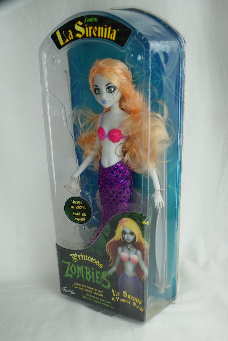 Zombie Princess Little Mermaid Ariel doll Famosa Once Upon a Zombie WowWee MIB 10s image 4