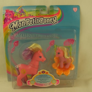 My Little Pony G2 Magic Motion Family Sunsparkle and Baby Sunbeam Maman Soleïa et Bébé Bonheur Hasbro MOC 2000