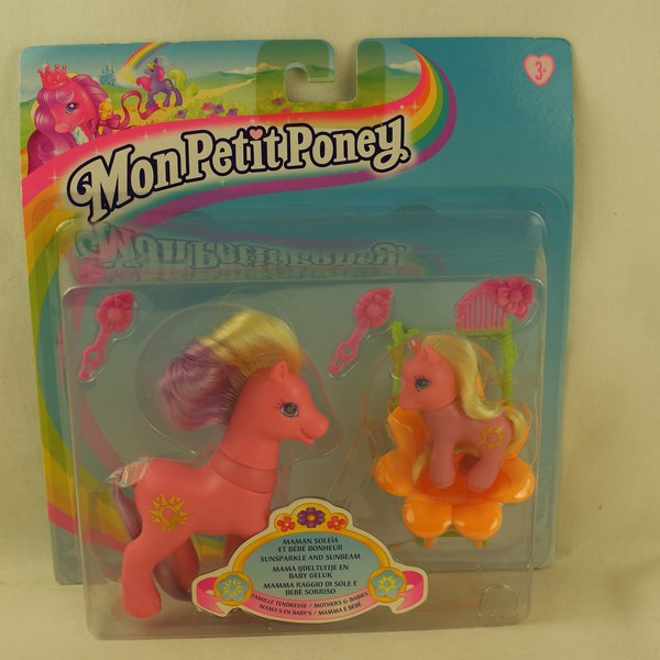 My Little Pony G2 Magic Motion Family Sunsparkle et Baby Sunbeam Maman Soleïa et Bébé Bonheur Hasbro MOC 2000