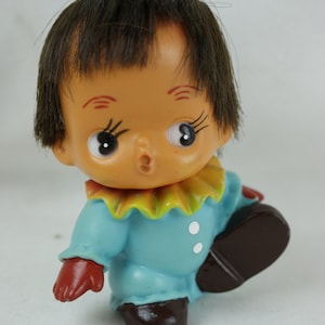 vintage Korea rubber vinyl doll clown Hawaii Iwai Iwaisan Japan 60&#39;s