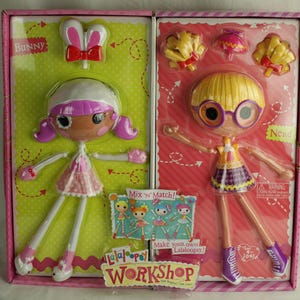 Lalaloopsy Workshop Mix 'n Match dockset dubbelpack Kanin- och Nördockor I låda