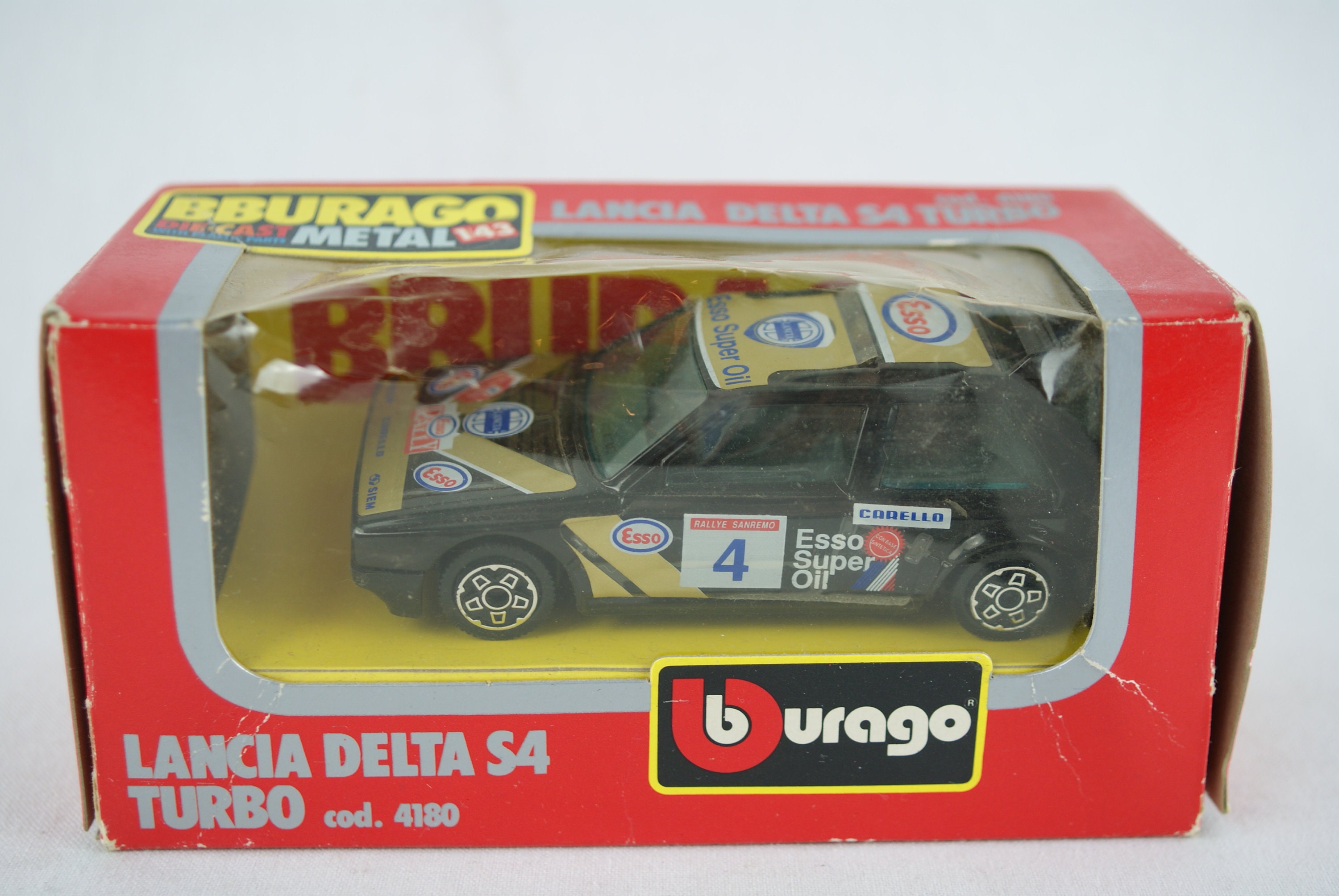 Burago Lancia Delta S4 Turbo 1:43 Die Cast Metal Car Boxed 80s
