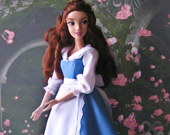Belle Blue inspired Doll Dress- Beauty and the Beast , Clothes for doll,
