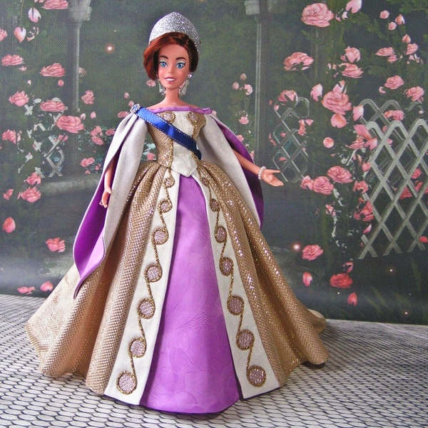 Replica of Anastasia Dress for Doll - Anastasia Disney Movie 1997, Dress for Barbie, Barbie Clothes, Disney Store Dress, Doll Dresses