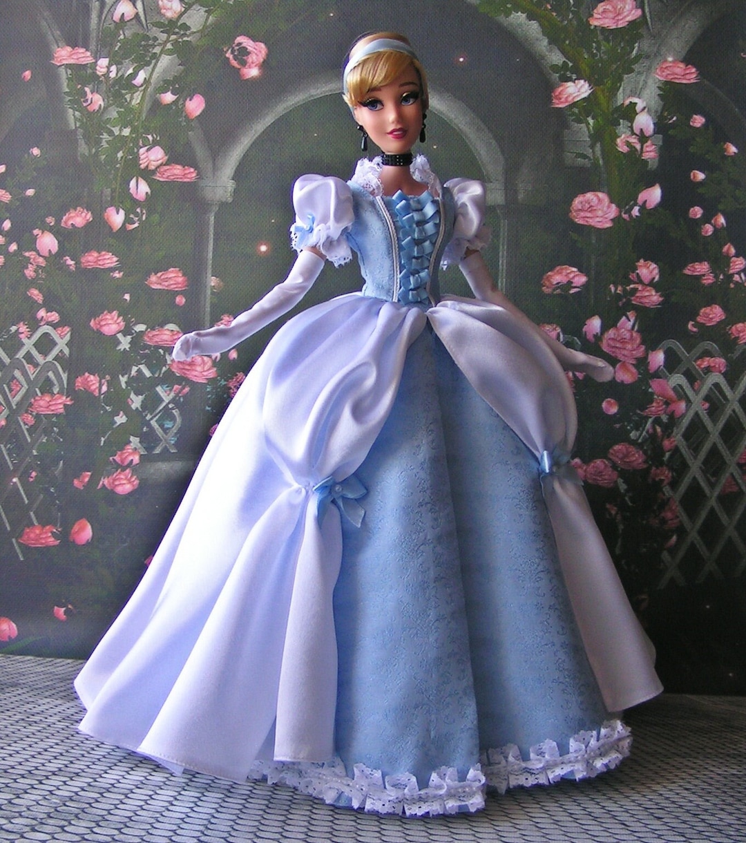 Handmade Cinderella Doll Dress With Gloves Headband
