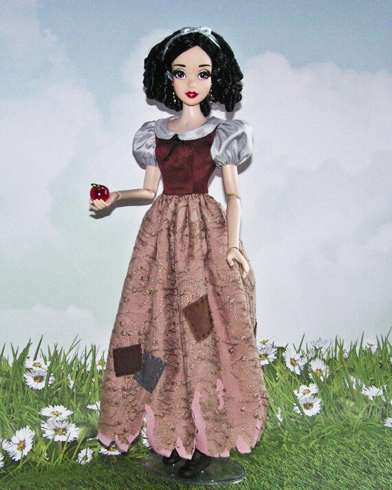 snow white pink dress Handmade Snow White Inspired Doll Dress With Headband