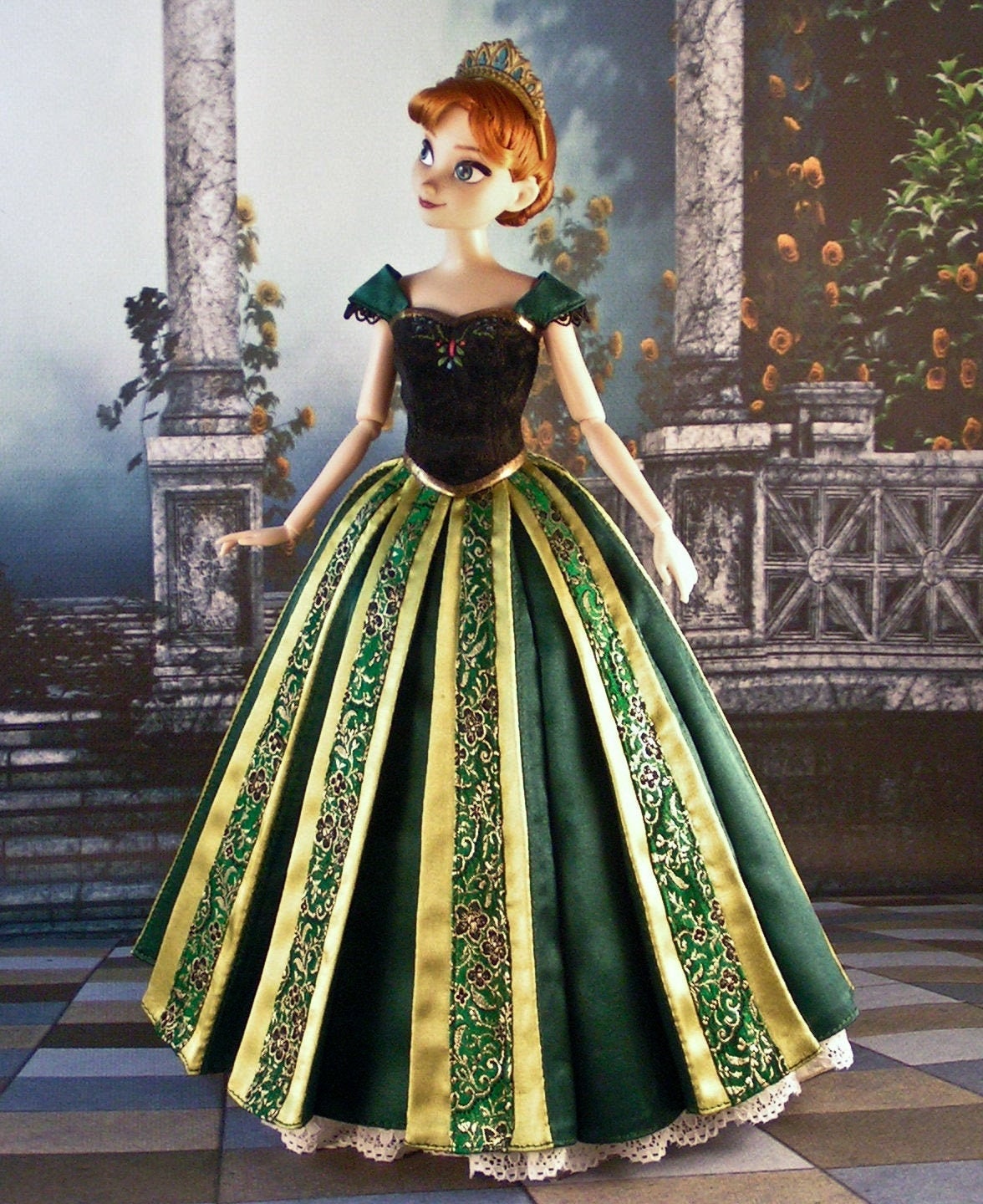 Réplica de Anna Dress for Doll Frozen Disney Movie 2013 - Etsy España Réplica de Anna Dress for Doll Frozen Disney Movie 2013 - Etsy España