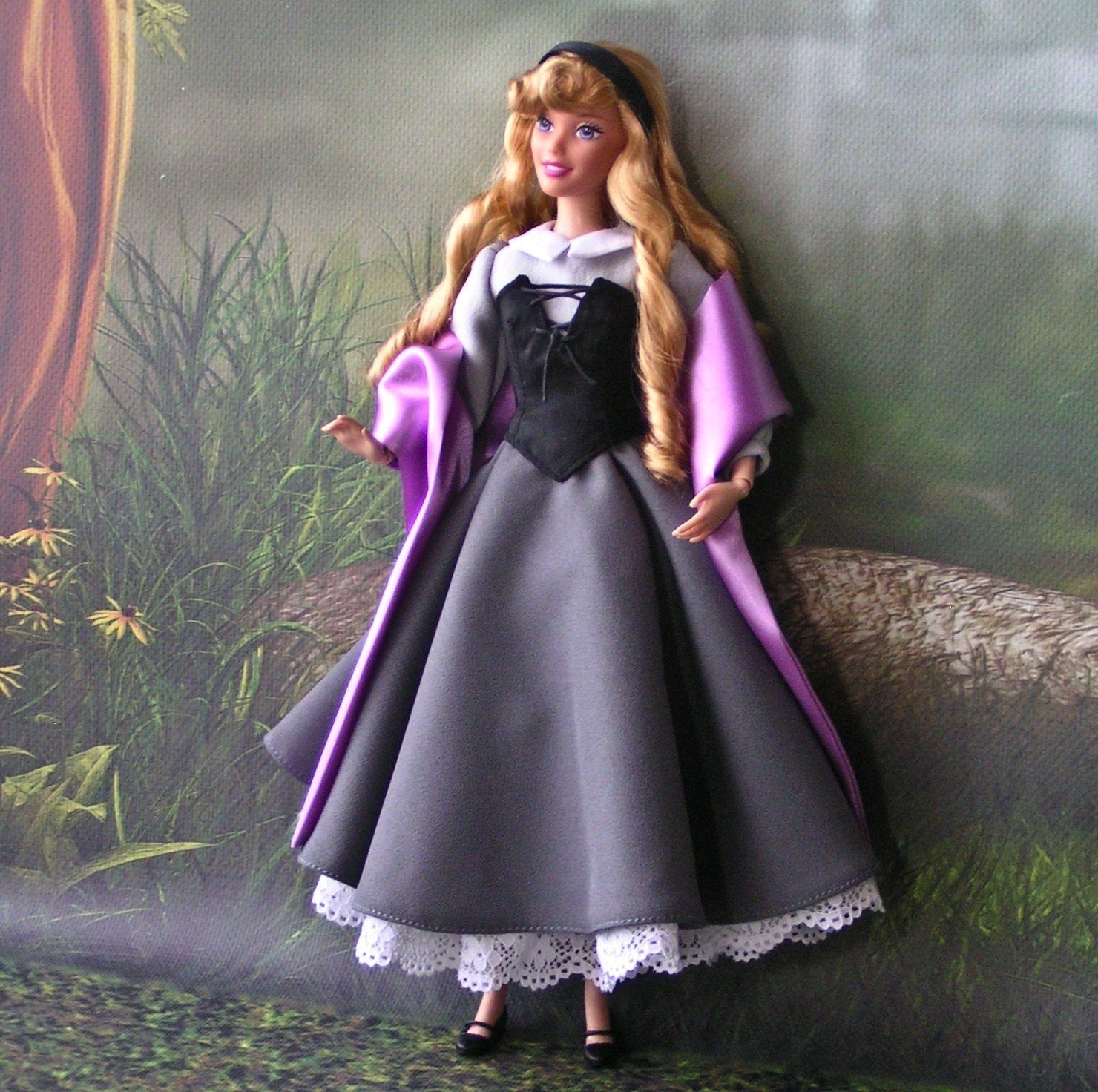 Insister Snavset Hjelm Replica of Aurora Dress for Doll Sleeping Beauty Disney - Etsy Norway
