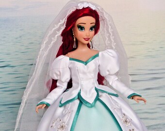 little mermaid wedding dress doll Disney Store Ariel Wedding Doll, The Little Mermaid