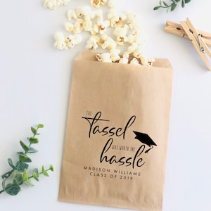 Graduation Favor Bags, Candy Bags, Popcorn Favors, Cookie Bags, Graduation Treat Bags, Bags for Donuts, Graduation Party Favors