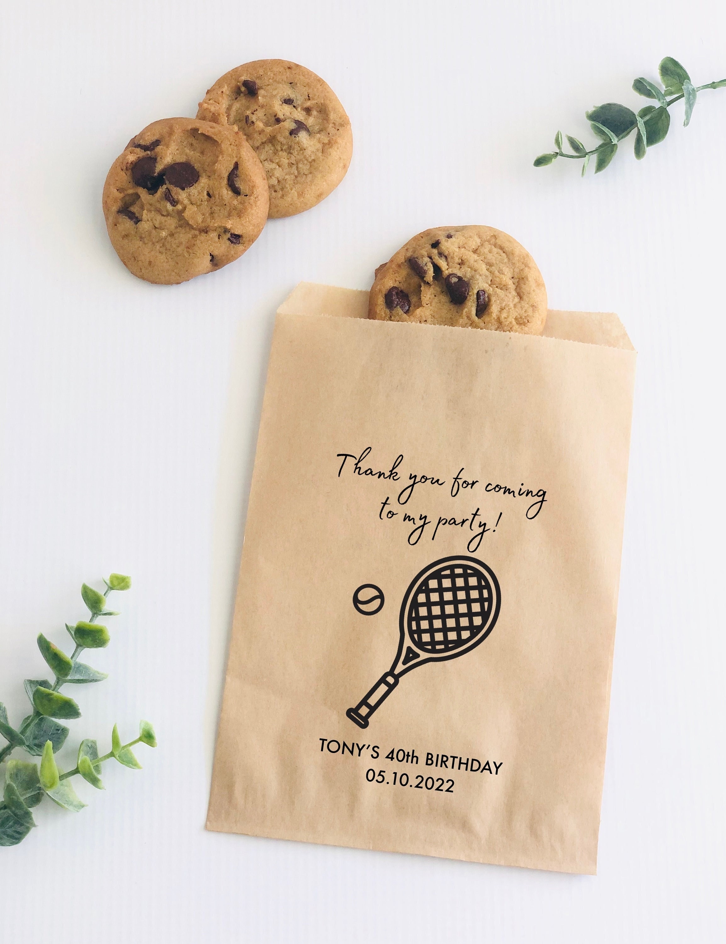 Tennis Party Favor Bags: Personalized Kraft Treat Bags - Etsy