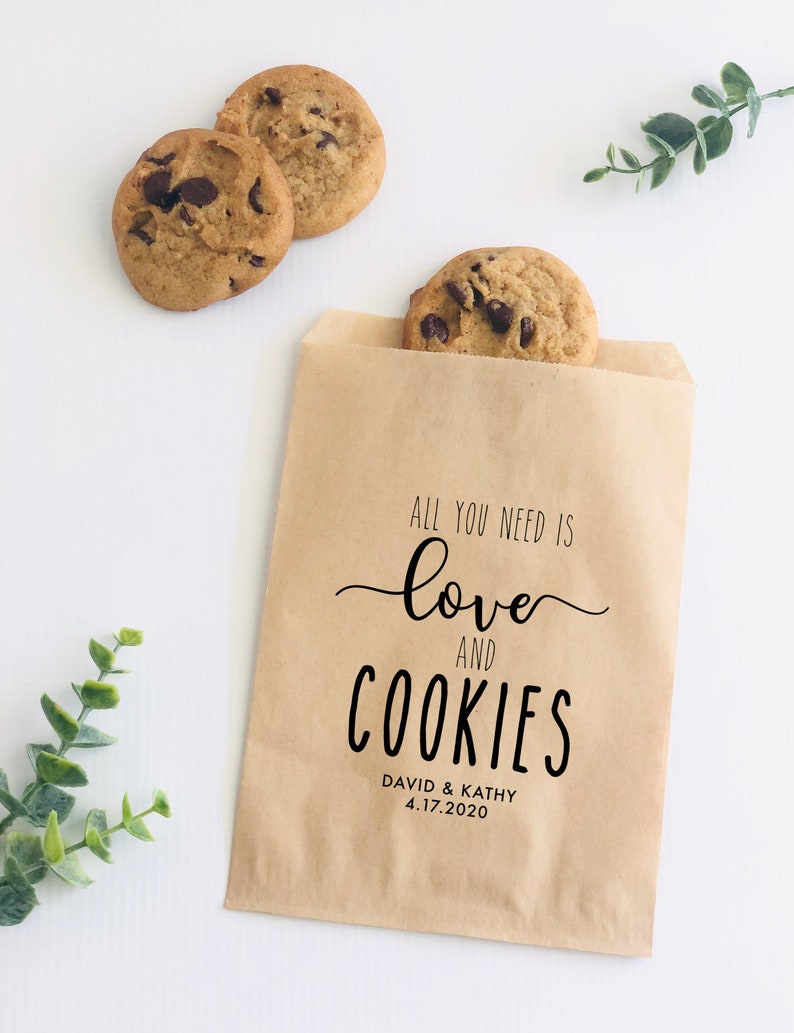 Wedding Favor Bags Cookie Bags Cookie Favors Wedding Treat Etsy