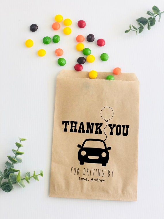 Drive by Birthday Treat Bags Car Parade Birthday Favor Bags Etsy
