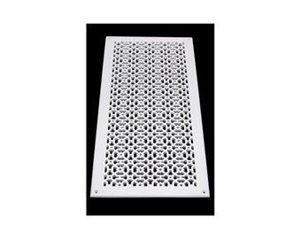 DE RETOUR D'AIR 8 x 18 po. Ouverture du conduit | Grille de protection en aluminium coulé épais (10 x 20 po. hors tout) | Revêtement poudré