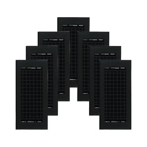 PACK of 7 MOSAIC 4&quot;x10&quot; Duct Size(Overall 5-1/2&quot;x 11-3/4&quot;)Heat Vent (Detachable Steel Metal Louver)|Cast Aluminum| FLOOR Vent Cover