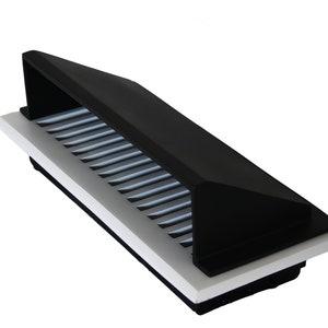 2”x10” METAL AIR DIVERTER / Deflector for Floor Vents in Solid Cast Aluminum | No Plastic Parts | Powder Coated