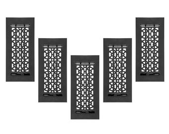 PACK of 5 ACHTEK 4&quot;x10&quot; Duct Size(Overall 5-1/2&quot;x 11-3/4&quot;)Heat Vent (Detachable Steel Metal Louver)|Cast Aluminum| FLOOR Vent Cover