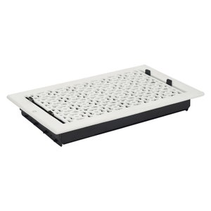 9&quot; x 12&quot; Duct Size (Overall 10-3/4&quot;x13-3/4&quot;) Heat Vent (Detachable Steel Metal Louver)| Cast Aluminum| Floor /Wall Vent Cover| Powder Coated