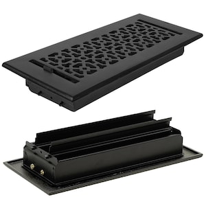 4&quot;x12&quot;Duct Size (Overall 5-1/2&quot;x 13-3/4&quot;)Air Supply(Detachable Steel Metal Louver)|Solid Cast Aluminum Vent Cover| Powder Coated| No Plastic