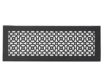 RETORNO DE AIRE Abertura de conducto de 6" x 20" / Rejilla de cubierta de aluminio fundido resistente (8" x 22" en total) / Recubrimiento en polvo