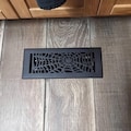 4"x12" Spooky Gothic Vent cover in Spider Web Design Cast Aluminum Floor/Wall register with detachable Steel Metal Louver | Powder Coated