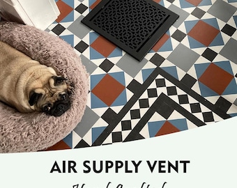 12"x14"Duct Size (Overall13-1/2"x15-3/4")Air Supply(Detachable Steel Metal Louver)|Solid Cast Aluminum Vent Cover| Powder Coated| No Plastic