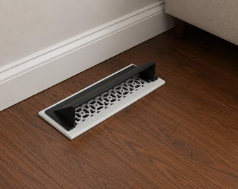 Solid Cast Aluminum Vent Air Deflector 2"x14" | Rust-Free, Durable Floor Register Grille
