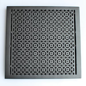 AIR SUPPLY 14&quot;x14&quot; Duct Size (Overall 15-3/4&quot;x 15-3/4&quot;) Solid Cast Aluminum Register | Vent Cover | Powder Coated | Detachable Steel Louver