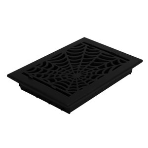 May include: Black metal vent cover with a spiderweb design.