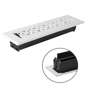 2"x12"Duct Size (Overall 3-1/2"x 13-3/4"Air Supply(Detachable Steel Metal Louver)|Solid Cast Aluminum Vent Cover| Powder Coated| No Plastic