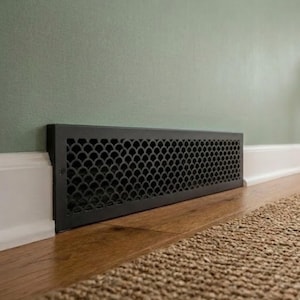 6"x30"BASEBOARD VENT Cover |Grille |Solid Cast Aluminum (Overall face plate 8"x32")