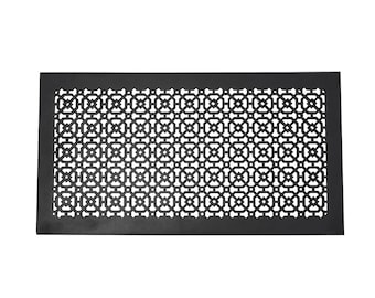 RETORNO DE AIRE Abertura de conducto de 12" x 24" / Cubierta de conducto de aluminio fundido resistente (14" x 26" en total) / Recubrimiento en polvo