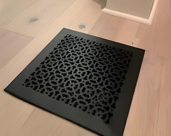 RETORNO DE AIRE Abertura de conducto de 14" x 14" / Cubierta de conducto de aluminio fundido resistente (16" x 16" en total) / Recubrimiento en polvo