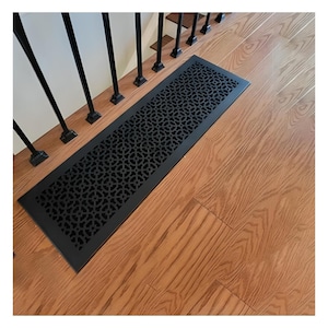 AIR RETURN 8&quot;x24&quot; Duct Opening | Heavy Cast Aluminum Cover Grill (10&quot;x26&quot; Overall) | Powder Coated