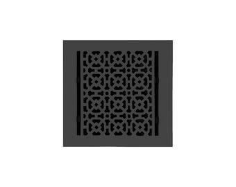 8"x8"Duct Size (Overall 9-1/2"x 9-1/2")Air Supply(Detachable Steel Metal Louver)|Solid Cast Aluminum Vent Cover| Powder Coated| No Plastic