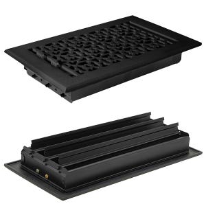 6&quot;x10&quot;Duct Size (Overall 7-1/2&quot;x 11-3/4&quot;)Air Supply(Detachable Steel Metal Louver)|Solid Cast Aluminum Vent Cover| Powder Coated| No Plastic