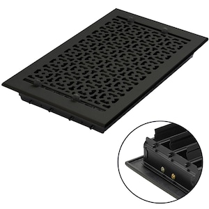 8"x14"Duct Size (Overall 9-1/2"x 15-3/4")Air Supply(Detachable Steel Metal Louver)|Solid Cast Aluminum Vent Cover| Powder Coated| No Plastic