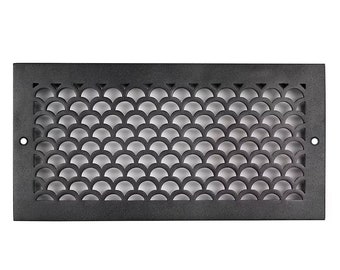 6"x10" plint VENTILATIEafdekking | Grille | Massief gegoten aluminium (totale voorplaat 8 "x12")