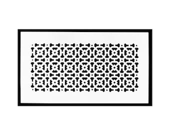 AIR RETURN 8&quot;x16&quot; Duct Opening | Heavy Cast Aluminum Cover Grill (10&quot;x18&quot; Overall) | Powder Coated