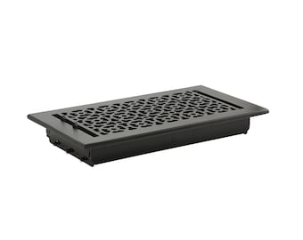 6"x12"Duct Size (Overall 7-1/2"x 13-3/4")Air Supply(Detachable Steel Metal Louver)|Solid Cast Aluminum Vent Cover| Powder Coated| No Plastic