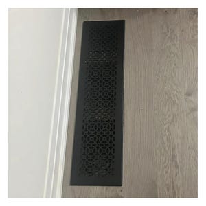 AIR RETURN 6"x30" Duct Opening | Heavy Cast Aluminum Cover Grill (8"x32" Overall) | Powder Coated