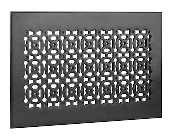 AIR RETURN 8"x16" Duct Opening | Heavy Cast Aluminum Cover Grill (10"x18" Overall) | Powder Coated