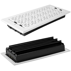6x 16&quot;Duct Size (Overall 7-1/2&quot;x 17-3/4&quot;)Air Supply(Detachable Steel Metal Louver)|Solid Cast Aluminum Vent Cover| Powder Coated| No Plastic