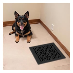 10&quot;x10&quot; Duct Size (Overall 11-3/4&quot;x11-3/4&quot;) Heat Vent (Detachable Steel Metal Louver)| Cast Aluminum| Floor/Wall Vent Cover| Powder Coated