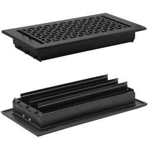 6&quot;x12&quot;Duct Size (Overall 7-1/2&quot;x 13-3/4&quot;)Air Supply(Detachable Steel Metal Louver)|Solid Cast Aluminum Vent Cover| Powder Coated| No Plastic