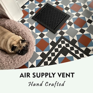 10"x12" Duct Size (Overall 11-3/4"x13-3/4") Heat Vent (Detachable Steel Metal Louver)| Cast Aluminum| Floor/Wall Vent Cover| Powder Coated