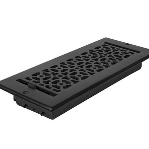 4"x12"Duct Size (Overall 5-1/2"x 13-3/4")Air Supply(Detachable Steel Metal Louver)|Solid Cast Aluminum Vent Cover| Powder Coated| No Plastic
